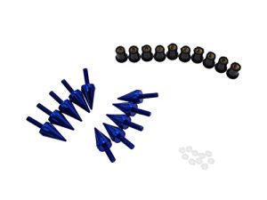 PROCNC Motorcycle Spike Windshield Bolts Screw Nuts Fit For Honda CBR 600rr 1000rr for Suzuki GSXR 600 750 1000 for Yamaha R1 R6 R6s for Kawasaki ZX6R ZX9R ZX10R ZX12 (Blue)