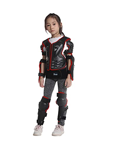 Reomoto Kids Full Body Protector Youth Motorcycle Cycling Skiing Motorbike Riding Bike Vest Jacket Knee Elbow Protectors(with shoulders Red) Reomoto Kids Full Body Protector Youth Motorcycle Cycling Skiing Motorbike Riding Bike Vest Jacket Knee Elbow Protectors(with shoulders Red)