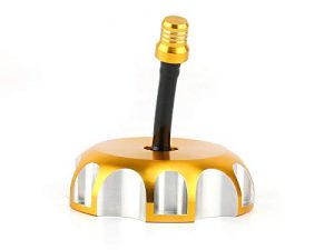 DOSON Gas Fuel Tank Cap CNC Yellow With Breather Valve Aluminum For XR