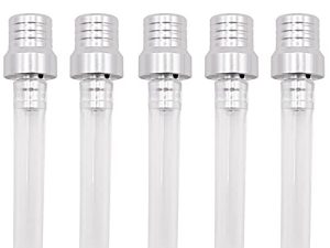 Taiss 5PCS Motorcycle Gas Cap (Silver) Gas Fuel Tank Cap Vent