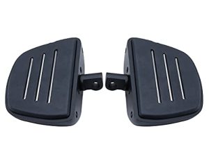 FATECIM Motorcycle Mini Board Floorboards Footpegs Pedals Footrests with Male Mount Adapters & Anti-Slip Rubber Universal for Harley Davidson (All Years) Honda Suzuki Yamaha Triumph (Black)
