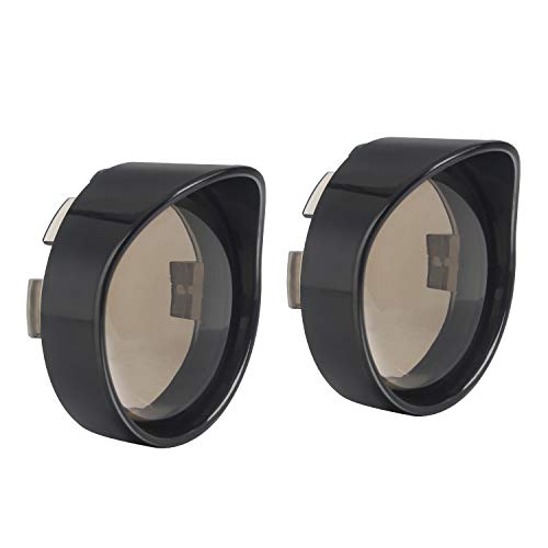 NTHREEAUTO 2 Inch Bullet Smoked Turn Signal Lens Cover with Black Visors Bezels Compatible with Harley Sportster Dyna Softail Street Glide Road King NTHREEAUTO 2 Inch Bullet Smoked Turn Signal Lens Cover with Black Visors Bezels Compatible with Harley Sportster Dyna Softail Street Glide Road King