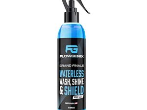 Flowgenix Waterless Car Wash Spray - Motorcycle Cleaner & Car Wax Polish Detail Spray. Ceramic Coating for Cars. Best Cleaner & Quick Detailer Spray to Make Your Car Shine