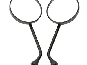 MOTOYUN Rear View Side Mirrors 3.94" Round with 10mm Bolt Compatible with Universal Motorcycle with a 7/8" handlebar Aluminum Honda Suzuki Yamaha Kawasaki