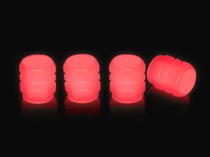 4PCS Night Glow Luminous Wheels Cap Tire Valve Stem for Car