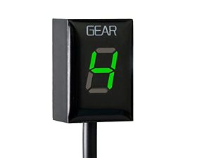 Motorcycle Gear Indicator for Honda CBR CB500X CB400SF CB650F CB1300 CBR600RR CB1000R Cb650r VFR800 Digital Meter LED Display Waterproof ECU Plug (Green)