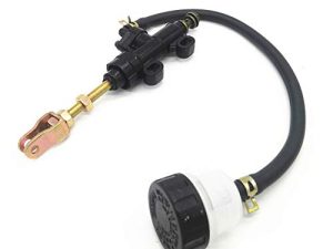LIUYE Rear Brake Master Cylinder Motorcycle Rear Foot Brake Main Pump Hydraulic Cylinder with Reservoir for Suzuki Kawasaki Honda Yamaha Motorcycle Dirt Bike ATV (Black)