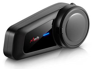 Motorcycle Bluetooth Headset MaxTo M2 Motorbike Helmet Bluetooth5.0 Headset 6-Way 3280Ft Intercom Communication System with IP65 Waterproof CVC Noise Cancellation Stereo Music & FM for All Helmets