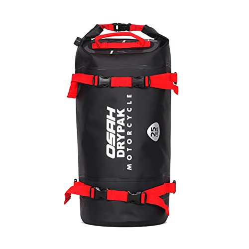 BORLENI Motorcycle Dry Bag Waterproof Motorcycle Luggage Bag Motorcycle Duffel Bag for Skiing Travel Hiking Camping Boating Riding Fishing (BlackRed BORLENI Motorcycle Dry Bag Waterproof Motorcycle Luggage Bag Motorcycle Duffel Bag for Skiing Travel Hiking Camping Boating Riding Fishing (BlackRed