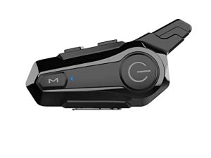 Motorcycle Bluetooth Headset，Wipeeyes E1 Bluetooth Helmet Intercom Headset with CVC Noise Cancellation Stereo Music IPX6 Waterproof for Full face Helmet