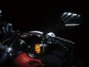 Kuryakyn 1764 Motorcycle Handlebar Accessory: Skeleton Hand Rear View Side Mirrors