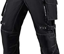 HWK Motorcycle Pants for Men with Weatherproof Cordura Textile Fabric for Enduro Motocross Motorbike Riding and Armor for Impact Protection