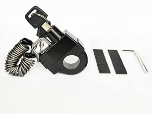 ALocPro Helmet Lock with Cable Anti Theft 2 Key Zinc Alloy for Harley Davidson Helmets Accessories Security Universal Used for Motorcycle Scooter Bike Parts 7/8 Tube Heavy Duty