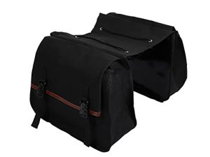 X AUTOHAUX 1Pair Motorcycle Saddlebag Side Tool Bags Cycling Motorcycle Luggage Bag Quick Release Buckle Waterproof Canvas Black 35.83''x15.35''