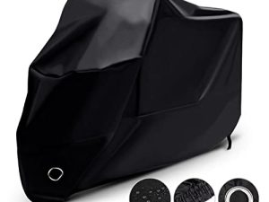 LIHAO Waterproof Motorcycle Cover Shelter Rain UV All Weather Protection
