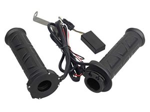 NTHREEAUTO 7/8'' Handlebar Heated Grips Universal Motorcycle Hand Grip Compatible with Harley Honda Kawasaki Yamaha Dirt Bike ATV