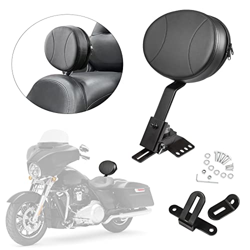 PBYMT Adjustable Plug-in Driver Backrest Rider Backrest Kit Compatible for Harley Touring Road King Street Glide Electra Glide 1997-2022 PBYMT Adjustable Plug-in Driver Backrest Rider Backrest Kit Compatible for Harley Touring Road King Street Glide Electra Glide 1997-2022