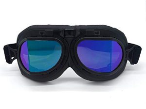 evomosa Motorcycle Goggles Vintage Pilot Style Cruiser Scooter Goggle Outdoor Sand Goggles Bike Racer Cruiser Touring Eyewear
