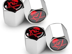 Skull Valve Stem Caps Cool Decoration Accessories for Car Tires-Upgrade Aluminum Zinc Alloy Anti-air Leakage