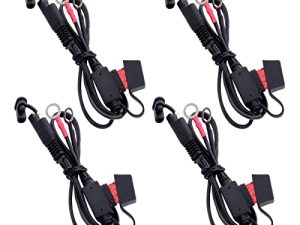 TOPDC 4 PCS 22" 10A Fused Ring Terminal Harness Quick Connect Extention Cord for Battery Charger/Maintainer