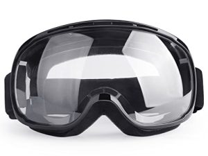 4-FQ Dirt Bike Goggles Motocross Goggles Motorcycle Goggles ATV Goggles for Men Women Youth Kids Windproof Dustproof Riding Racing Goggles Off Road Goggles Ski Goggles(Black frame+Clear lens)