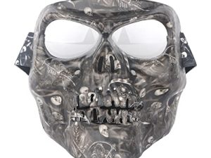 Skull Motorcycle Goggles Mask With Removable Face Mask