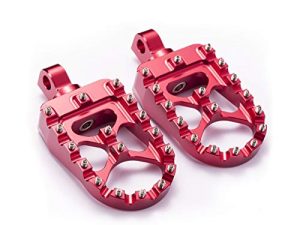 Hopider CNC Wide Foot Pegs 360° Roating MX Chopper Bobber Style for harley Dyna Sportster Fatboy Iron 883