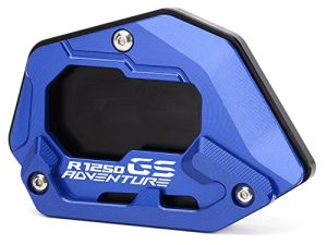 Modeer For BMW R1250GS Adventure 2018-2023 (Not For Lowered Vehicles) Motorcycle CNC Support Extension Plate Kickstand Side Stand Pad r 1250 gs adv r1250gsa Accessories (blue)