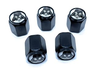 STARLEJEL Darth Vader Galactic Empire Tire Valve Stem Caps (5 Pack) | Dust Proof with O Rubber Seal Outdoor