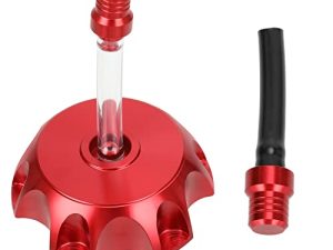 GREHUA Red CNC Aluminum Gas Fuel Tank Cap with Breather Valve For SSR 110 SSR 125 Taotao DB10 DB14 SDG107 Probike 50cc 90cc 110cc 150cc Coolster Raptor 80 peace RPS Pit Dirt Bike Motorized Bicycle