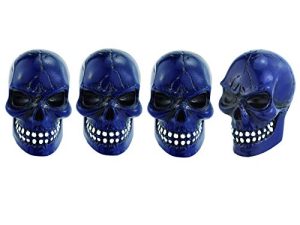 Abfer Skull Tire Wheel Air Cap Valve Stem Covers Car Decorative Accessories Fit Most Vehicle Truck Motorcycles Bikes