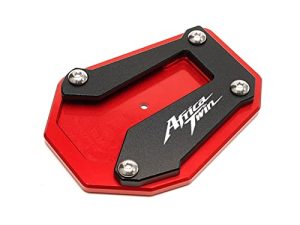 MOWOK Motorcycle Kickstand Pad Fits For Honda Africa Twin CRF1100L CRF1000L 2020 2021 2022 Accessories Support Foot Side Stand Plate (Red)