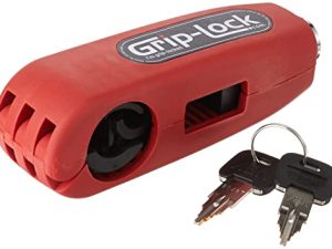 Grip-Lock GLRed Red Motorcycle and Scooter Handlebar Security Lock