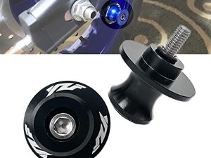 6MM M6 X 1.5 Motorcycle Swing arm Sliders Spools CNC Swing Arm Stand Screws 2PCS for Yamaha YZF R1 R3 R6 R25 R125 R6S 600R 750R (Black)