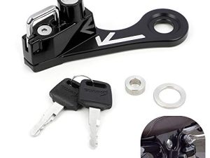 GUAIMI Motorcycle Helmet Lock Anti-Theft Helmet Security Lock Compatible with Twins Bonneville Thruxton Scrambler-Black
