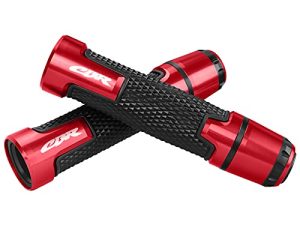 YLFDC 7/8" 22mm Motorcycle Handlebar Grips with Grip Ends for Honda CBR 600RR F4 F4I CBR 1000RR 954RR 929RR 900RR (red)