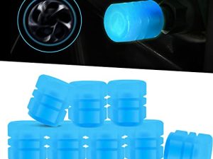 Miytsya 8 PCS Luminous Wheels Cap Tire Valve Stem