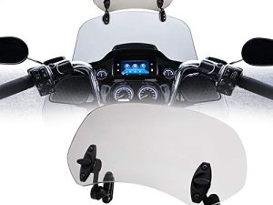 Motoparty Motorcycle Windshield Extension - Universal Adjustable Clip-on windscreen extension- for Honda Suzuki Kawasaki Yamaha Aprilia