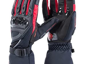 IRON JIA'S Motorcycle Gloves Winter Warm Touch Screen Waterproof Windproof Protective Clothing (RED