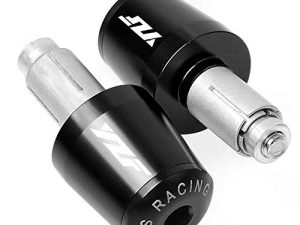 7/8"22mm Motorcycle Handlebar Ends Aluminum Handle Bar Grips Plugs Caps For YZF R1 R3 R6 R125 R6S R25 600R(Black)