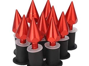 Akozon Windshield Wind Screen Spike Bolts M5 Screws Nuts Motorcycle Modification Accessories(Red)