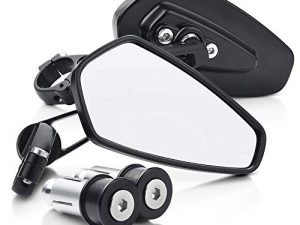 MICTUNING Motorcycle Mirrors - Bar End Rear View Mirrors Compatible with Most Honda Grom