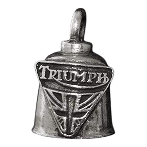 Pewter Motorcycle Gremlin Bell Triumph Triangle Cross Logo Made in the USA Pewter Motorcycle Gremlin Bell Triumph Triangle Cross Logo Made in the USA