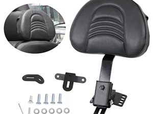 AUFER Adjustable Plug-in Driver Rider Backrest Custom Made Compatible with for 1997-2022 Touring Road King Street Glide Road Glide Electra Glide