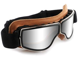 Motorcycle Goggles Vintage Anti Fog Pilot Glasses Dustproof ATV Off Road Motorbike Helmet Eyewear Protect for Ridding Motorcross Classes Aviator Goggles