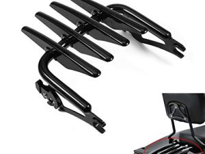 PBYMT Gloss Black Detachable Stealth Mounting Luggage Rack Compatible for Harley Touring Street Glide Road King Electra Glide 2009-2022 (Vivid Black)