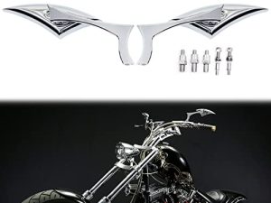 Chrome Motorcycle Side Mirrors Blade Compatible with Honda Yamaha Harley Road King Street Electra Glide Road Glide Dyna Softail