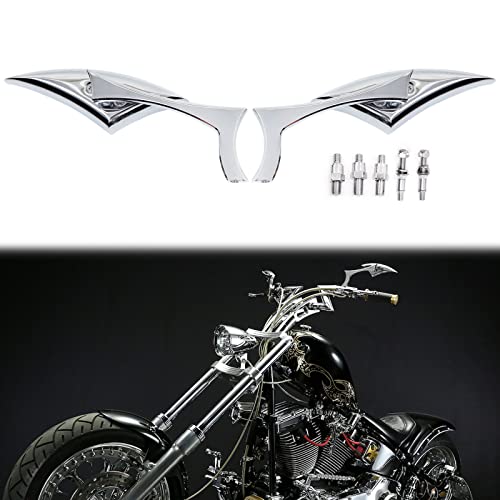 Chrome Motorcycle Side Mirrors Blade Compatible with Honda Yamaha Harley Road King Street Electra Glide Road Glide Dyna Softail Chrome Motorcycle Side Mirrors Blade Compatible with Honda Yamaha Harley Road King Street Electra Glide Road Glide Dyna Softail