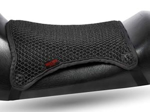 Badass Moto Motorcycle Seat Cushion Air Cooling 3D Mesh Motorcycle Seat Pad. Stops Hot Seat. No More Sweaty Sticky Bottoms. Breathable Motorcycle Seat Cover Cools In Sun. Ventilates. Easy to Install.