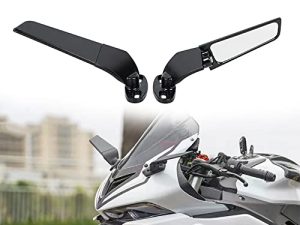 QIDIAN Motorcycle Mirrors Wind Wing Adjustable Rotating Side mirrors for Yama' YZF R25 R3 R125 R15 V2 V3 Stainless Steel Rear View Mirror Wind Wing Winglet Accessories